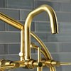 Aqua Vintage AE8407DL Deck Mount Clawfoot Tub Faucet, Brushed Brass AE8407DL